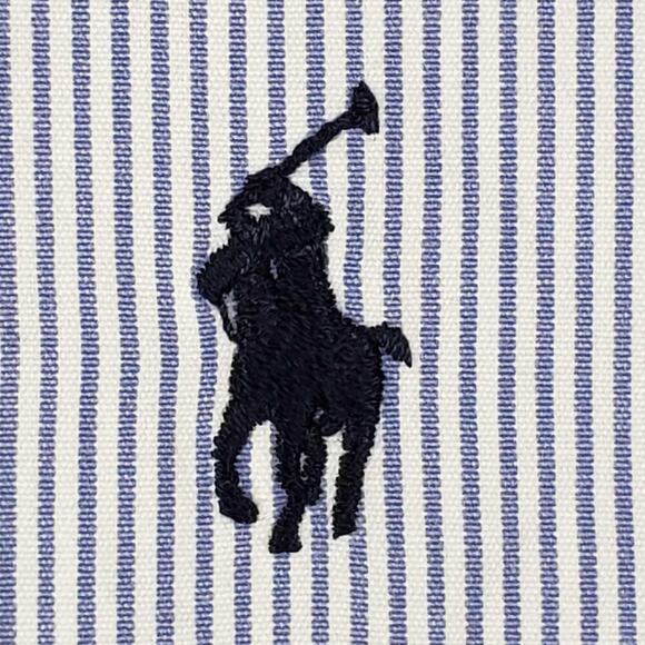 Polo Ralph Lauren Shirt Mens Size Large Blue White Striped LS Button Down Blake - Picture 4 of 10